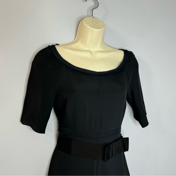 Gorgeous Prada Scoop Neck Fit and Flare Dress Short Sleeve Silk Blend 0 - Picture 4 of 15